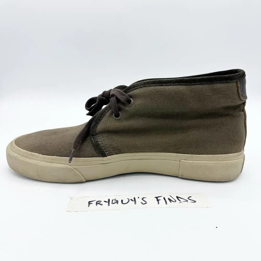Frye Men's Ludlow Mid Chukka Boots Canvas Olive Green Sneaker Men's Size 10